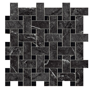 Aovk 30.5x30.5 marvel grigio intenso basket weave matt