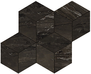 Aepl 30x35 marvel absolute brown mos. esagono lap.