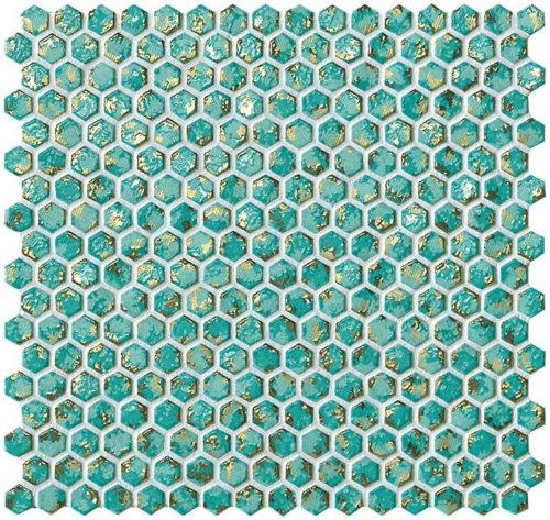 6dht 30x30 dwell turquoise hexagon gold 6dht 30x30 dwell turquoise hexagon gold