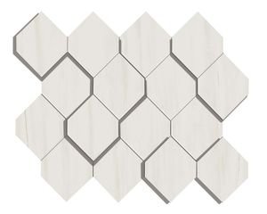 As36 28.2x35.3 marvel bianco dol. mosaico esagono 3d