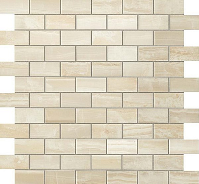 600110000203 s.o. ivory chiffon brick mosaic - с.о. айвори шиффон брик мозаика 30.5x30.5