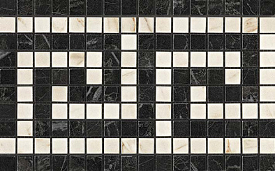 Adrj 18.5x30 marvel noir-cremo greca mosaico