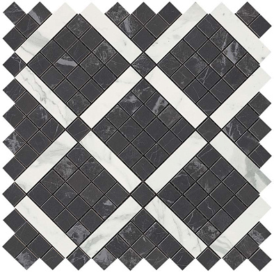 9mvh 30.5x30.5 marvel noir mix diagonal mosaic