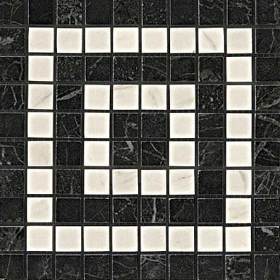 Adri 18.5x18.5 marvel noir-cremo angolo mosaico