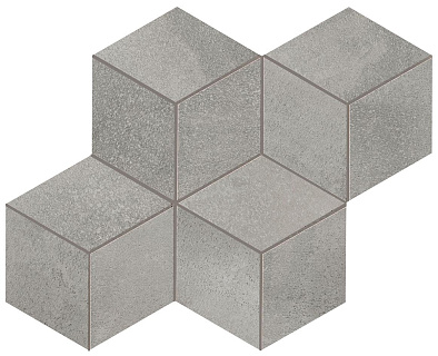 A0uo 30x35 blaze aluminium mosaico esagono matt