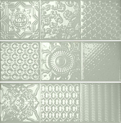 Настенная плитка 10*30 decor esencia relieve blue brillo.
