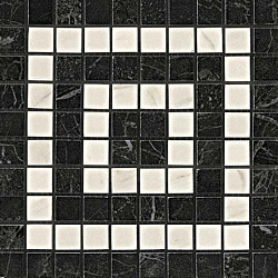 Adri 18.5x18.5 marvel noir-cremo angolo mosaico