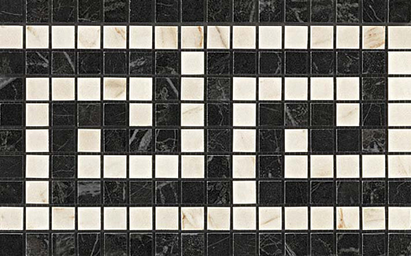 Adrj 18.5x30 marvel noir-cremo greca mosaico