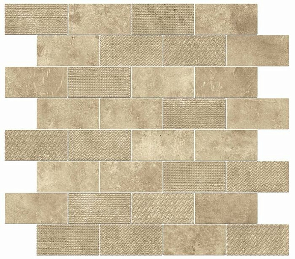 9ake 30.5x30.5 aix beige minibrick tumbled