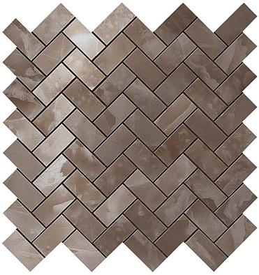 600110000206 s.o. black agate herringbone mosaic - с.о. блэк агате хэрринбоун мозаика 30.5x30.5