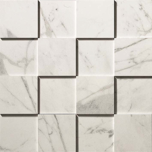 Adp6 30x30 marvel statuario select mosaico 3d Adp6 30x30 marvel statuario select mosaico 3d